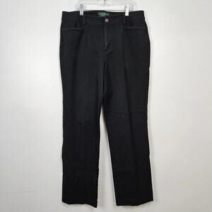 Lauren Ralph Lauren Catlin Womens 8 Straight Leg Dark Black Jeans
